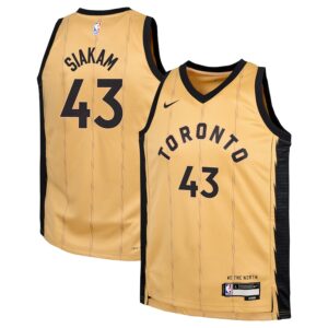 Pascal Siakam Toronto Raptors Youth 2023/24 Swingman Replica Jersey - City Edition - Gold