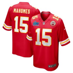 Patrick Mahomes Kansas City Chiefs Super Bowl LVII (2022 Season) Patch Game Jersey - Red