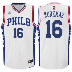 Philadelphia 76ers #16 Furkan Korkmaz Home White New Swingman Jersey