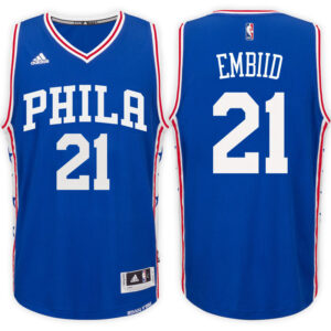 Philadelphia 76ers #21 Joel Embiid Road Blue New Swingman Jersey