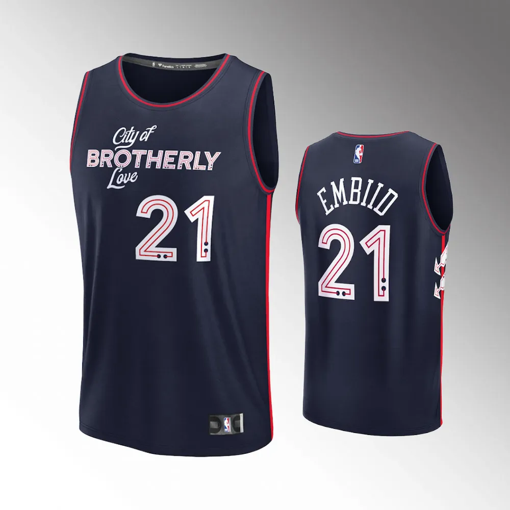 Philadelphia 76ers City Edition Navy 2023-24 Youth #21 Joel Embiid Jersey