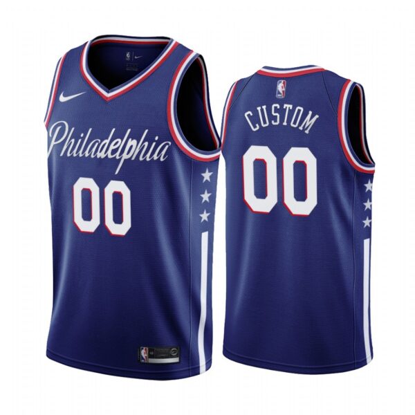 Philadelphia 76ers Custom Navy 2019-20 City New Uniform Jersey