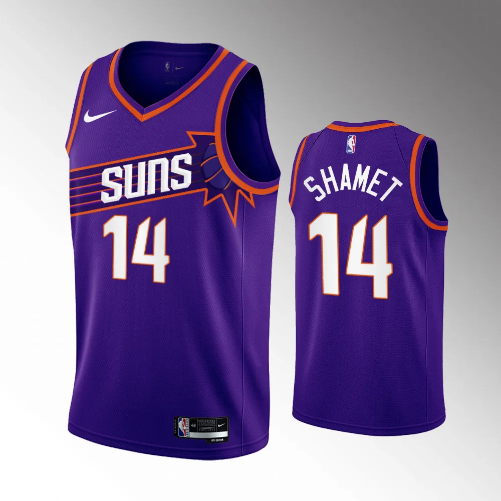 Phoenix Suns #14 Icon Edition Purple 2023-24 Landry Shamet Jersey Swingman