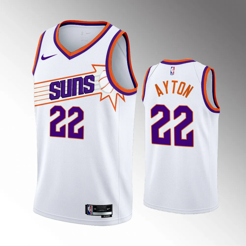 Phoenix Suns #22 Association Edition White 2023-24 Deandre Ayton Jersey Swingman