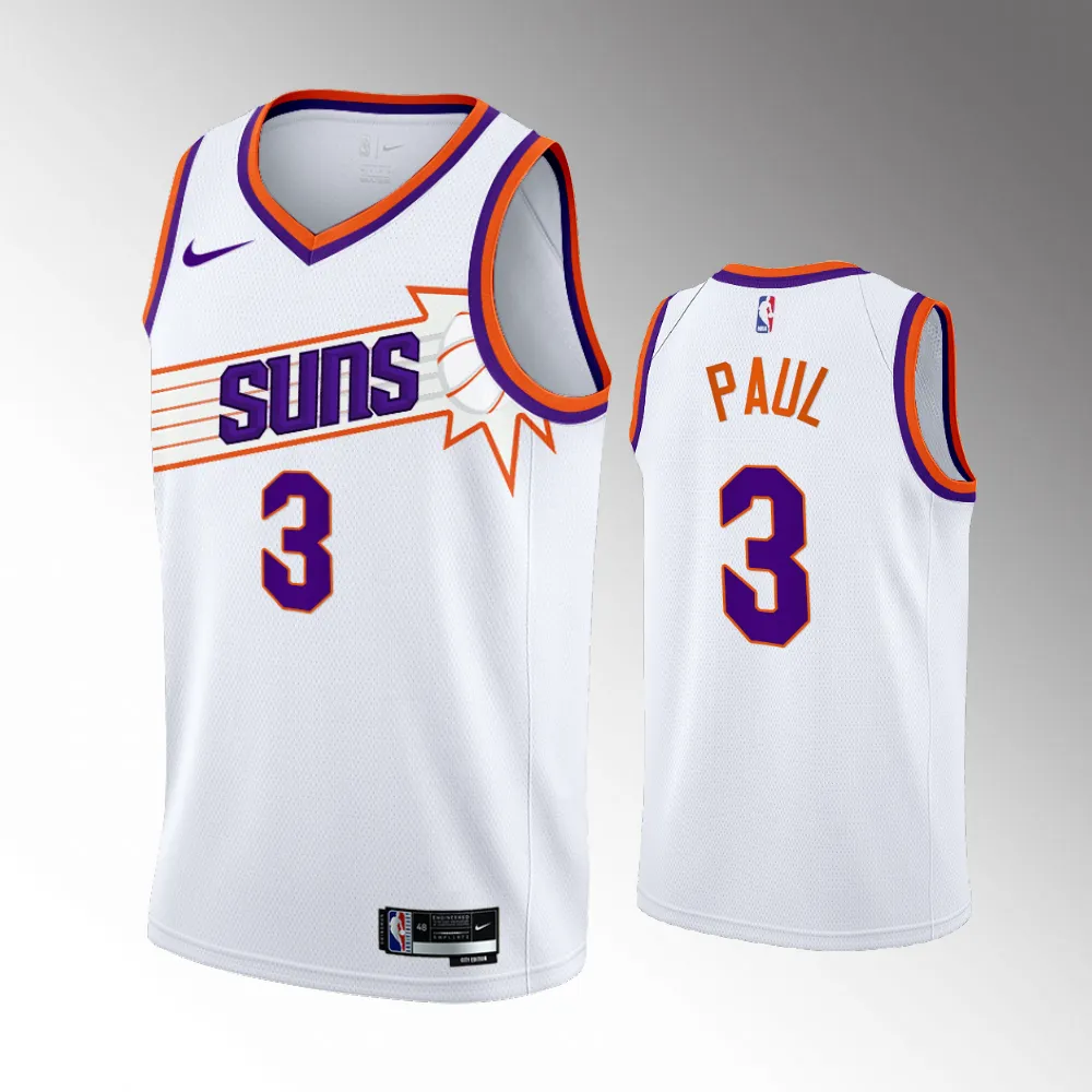 Phoenix Suns #3 Association Edition White 2023-24 Chris Paul Jersey Swingman