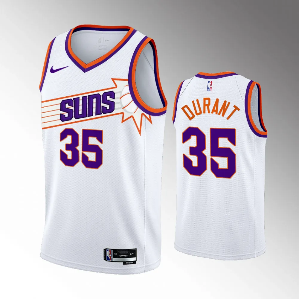 Phoenix Suns #35 Association Edition White 2023-24 Kevin Durant Jersey Swingman