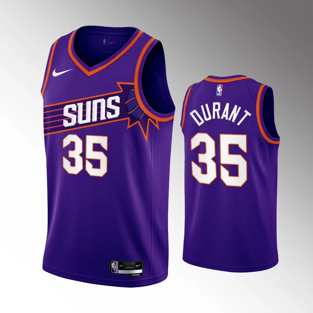 Phoenix Suns #35 Icon Edition Purple 2023-24 Kevin Durant Jersey Swingman