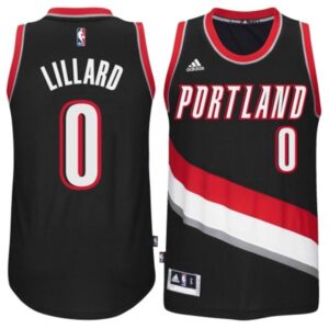 Portland Trail Blazers #0 Damian Lillard 2014-15 New Swingman Road Black Jersey