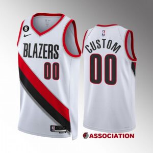 Portland Trail Blazers Custom 2022-23 Association Edition White #00 Jersey Swingman