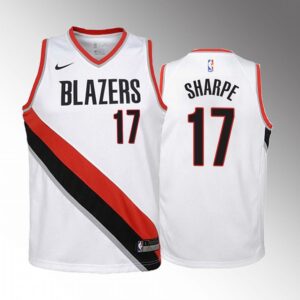 Portland Trail Blazers Shaedon Sharpe Association Edition White Youth Jersey 2022 NBA Draft #17