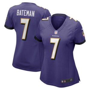 Rashod Bateman Baltimore Ravens Women Game Jersey - Purple