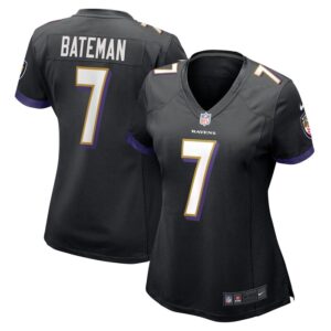 Rashod Bateman Baltimore Ravens Women Game Player Jersey - Black