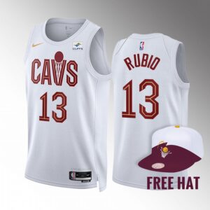 Ricky Rubio 2022-23 Cleveland Cavaliers White #13 Association Edition Jersey Swingman