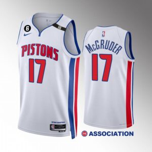 Rodney McGruder 2022-23 Detroit Pistons White #17 Association Edition Jersey Swingman