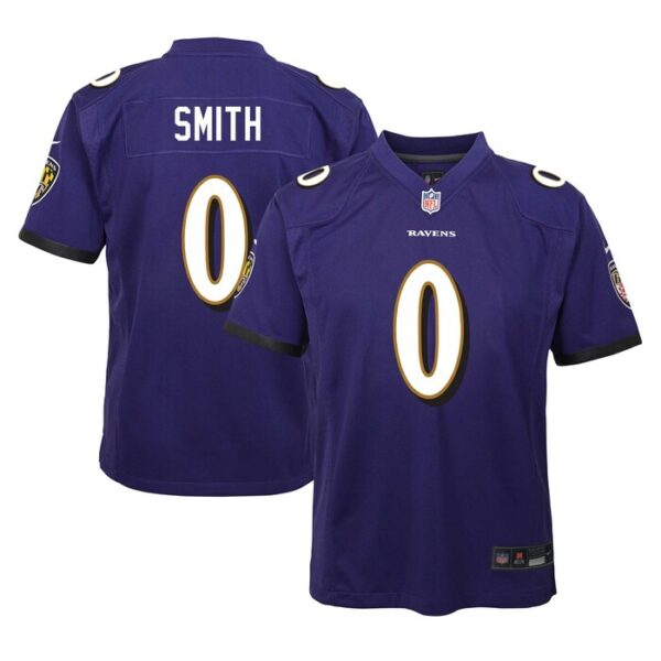 Roquan Smith Baltimore Ravens Youth Team Player Game Jersey - Purple