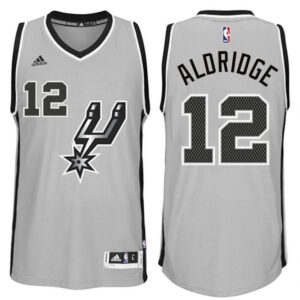 San Antonio Spurs #12 LaMarcus Aldridge 2014-15 New Swingman Alternate Gray Jersey