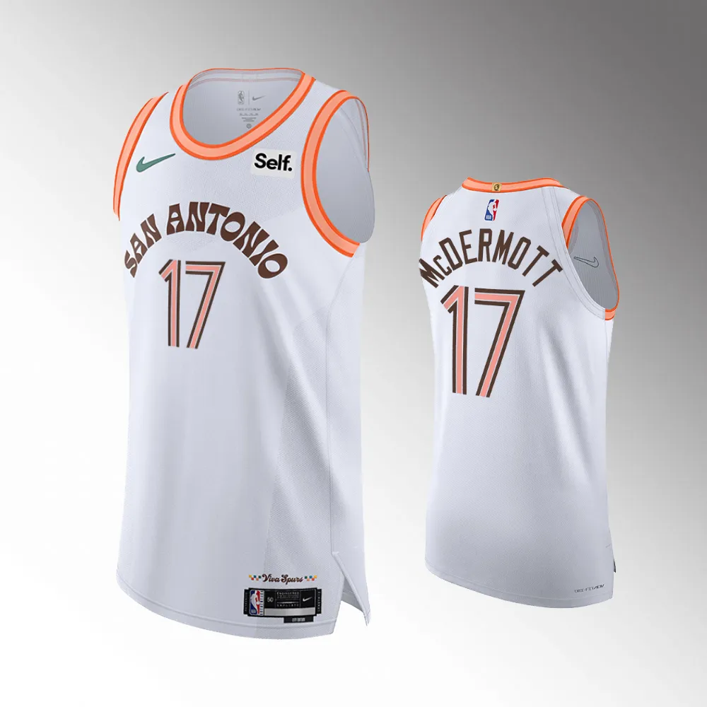 San Antonio Spurs #17 White 2023-24 Doug McDermott Jersey City Edition