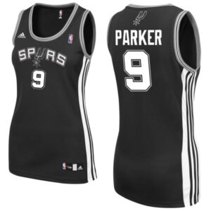 San Antonio Spurs #9 Tony Parker Women Black Jersey