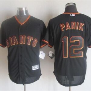 San Francisco Giants #12 Joe Panik Black Cool Base Stitched MLB Jersey