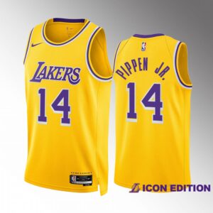 Scotty Pippen Jr. 2022-23 Los Angeles Lakers Gold #14 Icon Edition Jersey Swingman