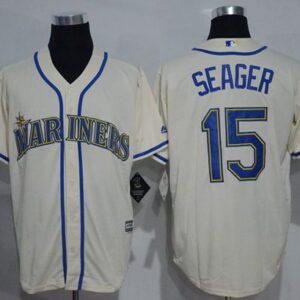 Seattle Mariners #15 Kyle Seager Cream Cool Base Stitched MLB Jersey