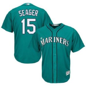 Seattle Mariners #15 Kyle Seager Green Cool Base Stitched MLB Jersey