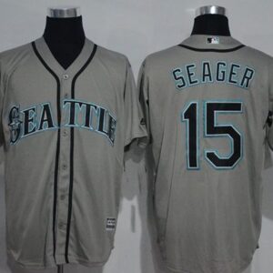 Seattle Mariners #15 Kyle Seager Grey Cool Base Stitched MLB Jersey