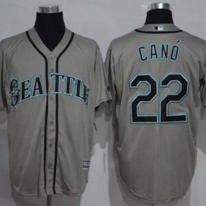 Seattle Mariners #22 Robinson Cano Grey Cool Base Stitched MLB Jersey