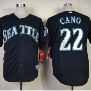 Seattle Mariners #22 Robinson Cano Navy Blue Cool Base Stitched MLB Jersey