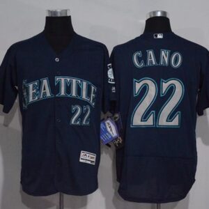 Seattle Mariners #22 Robinson Cano Navy Blue Flexbase Collection Stitched MLB Jersey