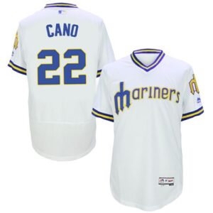 Seattle Mariners #22 Robinson Cano White Flexbase Collection Cooperstown Stitched MLB Jersey