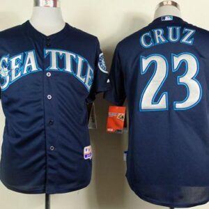 Seattle Mariners #23 Nelson Cruz Navy Blue Cool Base Stitched MLB Jersey