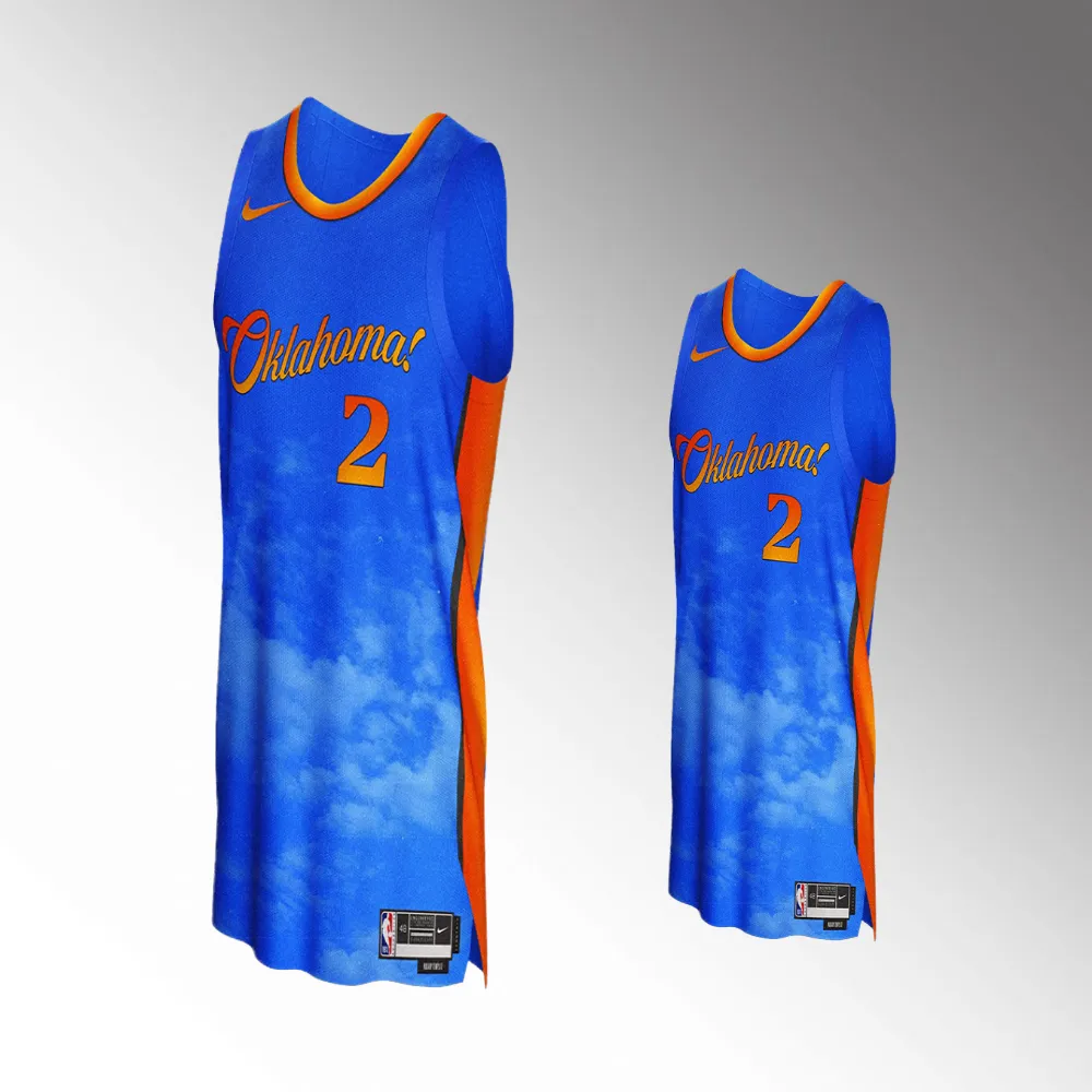 Shai Gilgeous-Alexander #2 Concept Series Oklahoma City Thunder 2023-24 City Edition Jersey - Blue