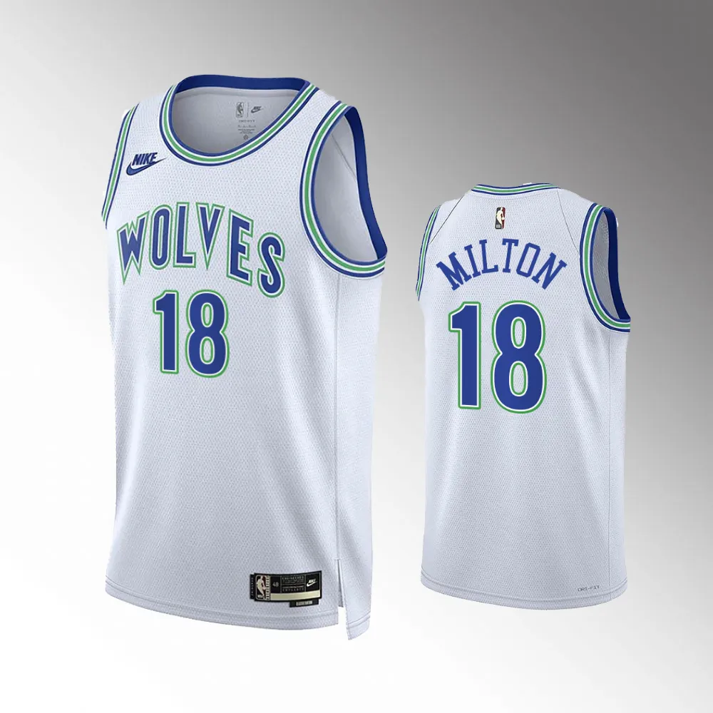 Shake Milton #18 35th Anniversary Minnesota Timberwolves 2023-24 Classic Edition Jersey - White