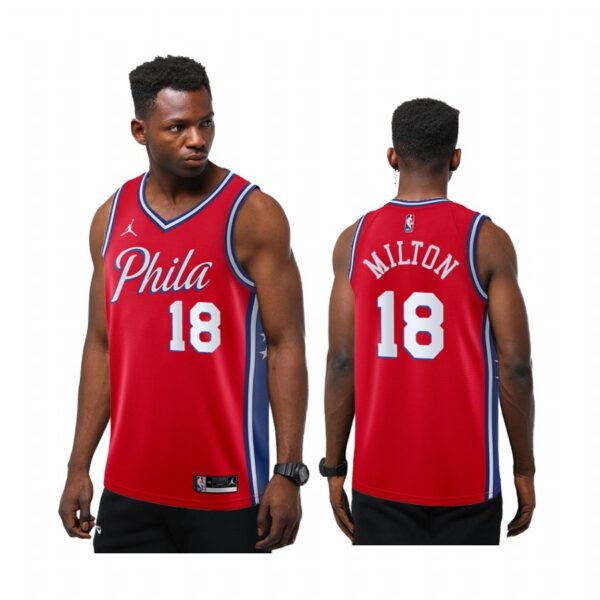 Shake Milton Philadelphia 76ers Red Statement New Season 2020-21 Jersey