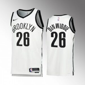 Spencer Dinwiddie Brooklyn Nets #26 White Jersey 2022-23 Association Edition Swingman