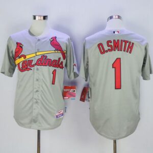 St. Louis Cardinals #1 Ozzie Smith Grey Cool Base Stitched MLB Jersey