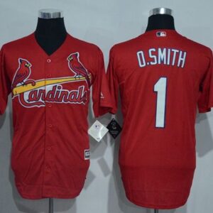 St. Louis Cardinals #1 Ozzie Smith Red Cool Base Stitched MLB Jersey