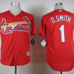 St. Louis Cardinals #1 Ozzie Smith Red Cool Base Stitched MLB Jersey