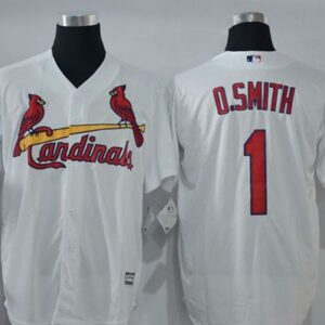 St. Louis Cardinals #1 Ozzie Smith White Cool Base Stitched MLB Jersey