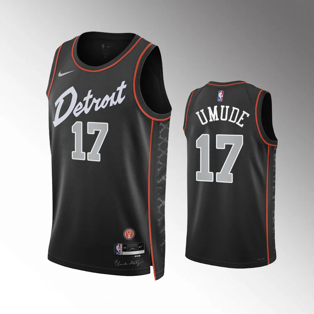 Stanley Umude #17 Swingman Detroit Pistons 2023-24 City Edition Jersey - Black