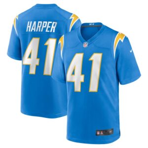 Thomas Harper Los Angeles Chargers Team Game Jersey - Powder Blue