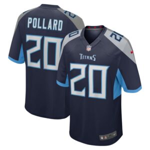 Tony Pollard Tennessee Titans Game Player Jersey - Navy