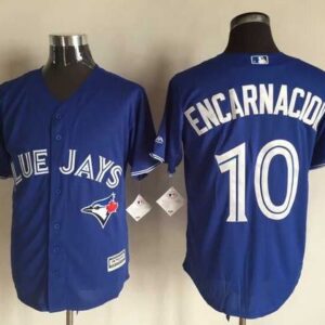 Toronto Blue Jays #10 Edwin Encarnacion Blue Cool Base Stitched MLB Jersey