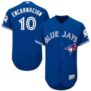 Toronto Blue Jays #10 Edwin Encarnacion Blue Flexbase Collection Stitched MLB Jersey