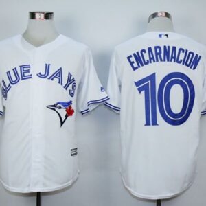 Toronto Blue Jays #10 Edwin Encarnacion White Cool Base Stitched MLB Jersey