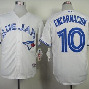 Toronto Blue Jays #10 Edwin Encarnacion White Stitched MLB Jersey