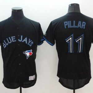 Toronto Blue Jays #11 Kevin Pillar Black Fashion Flexbase Collection Stitched MLB Jersey