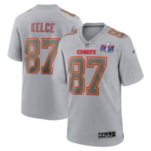 Travis Kelce Kansas City Chiefs Super Bowl LVIII Atmosphere Fashion Game Jersey - Gray