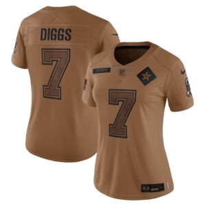 Trevon Diggs Dallas Cowboys Women 2023 Salute To Service Limited Jersey - Brown